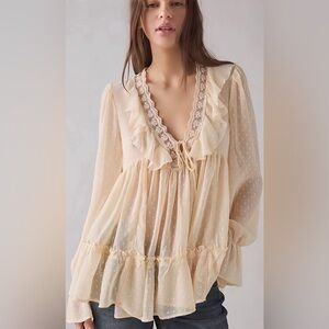 Kimchi Blue- Mona Sheer Blouse